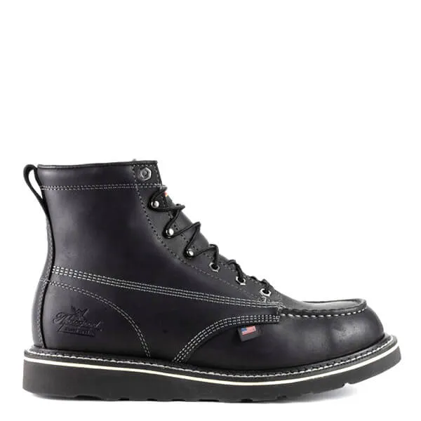 American Heritage Midnight Series 6" Black Moc Toe Work Boot