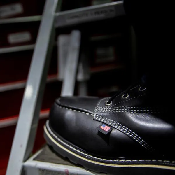 American Heritage Midnight Series 6" Black Moc Toe Work Boot