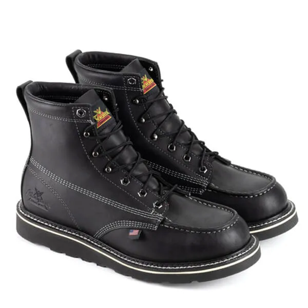 American Heritage Midnight Series 6" Black Moc Toe Work Boot