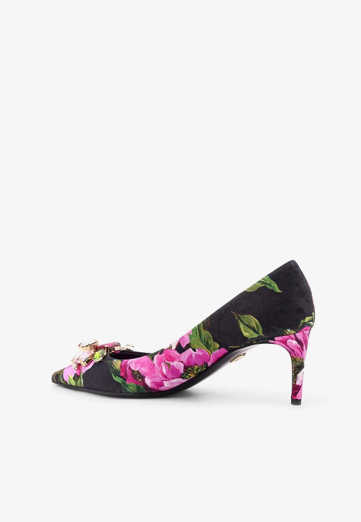 Bellucci 70 Crystal Embellished Floral Pumps