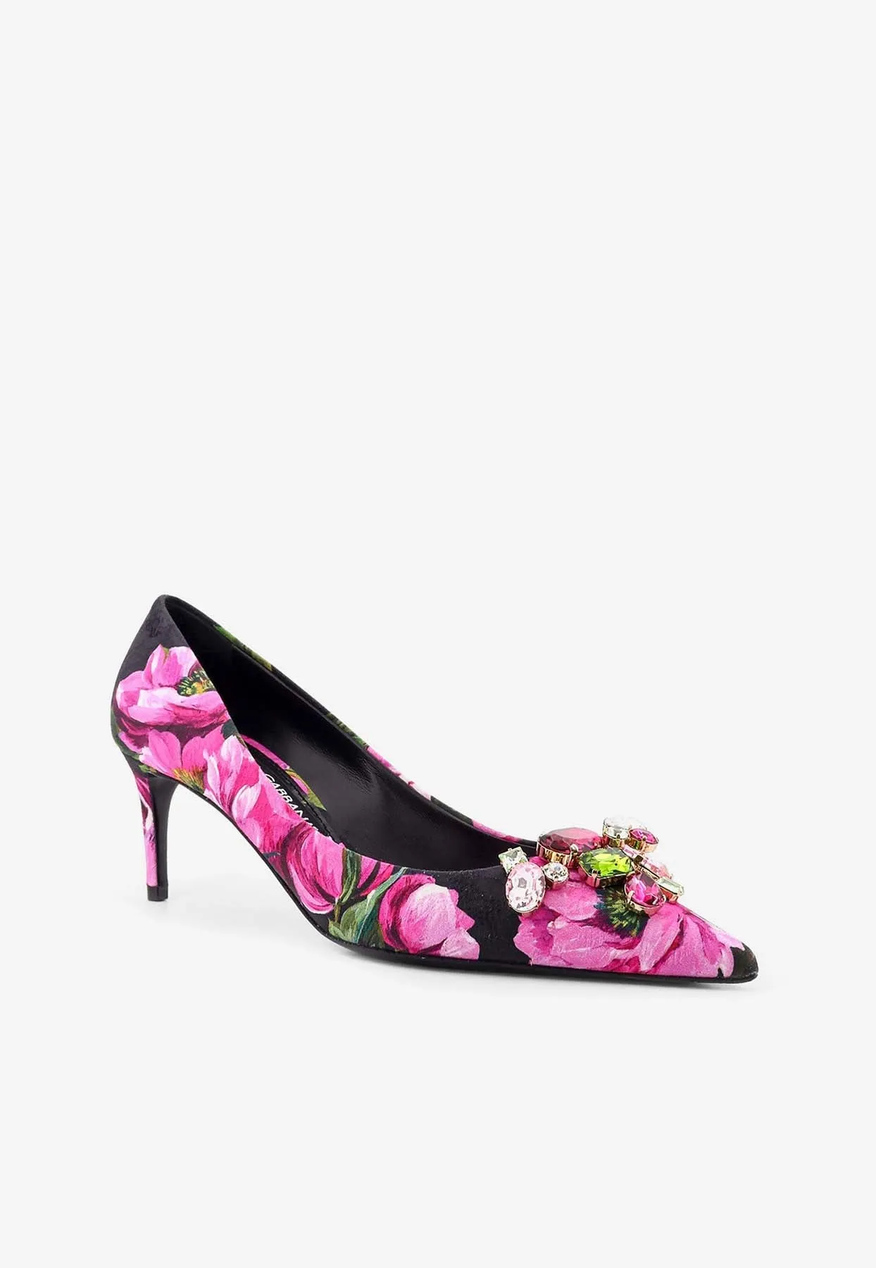 Bellucci 70 Crystal Embellished Floral Pumps