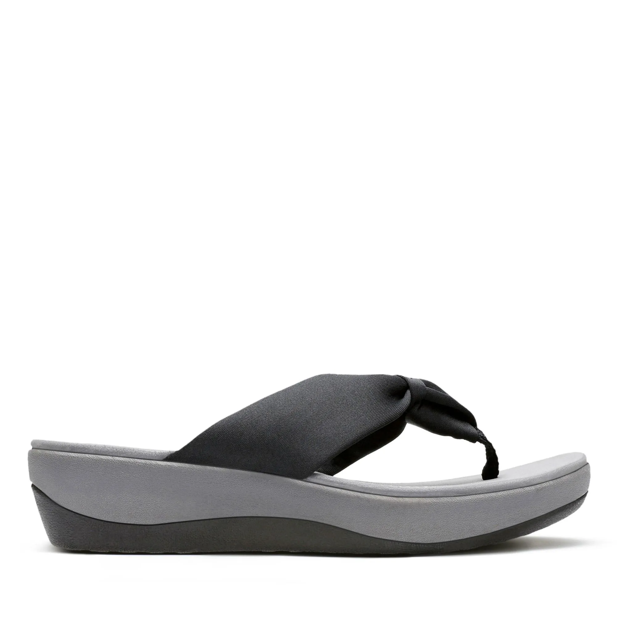 Clarks Women's Arla Glison Flips- Black Fabric
