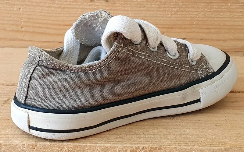 Converse All Star Low Canvas Kids Trainers UK7/US7/EU23 7J794C Brown/White