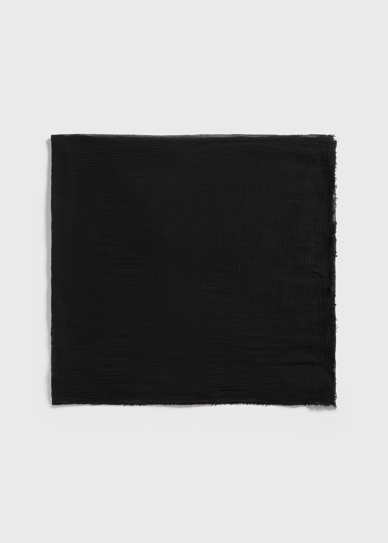 Crinkled scarf black