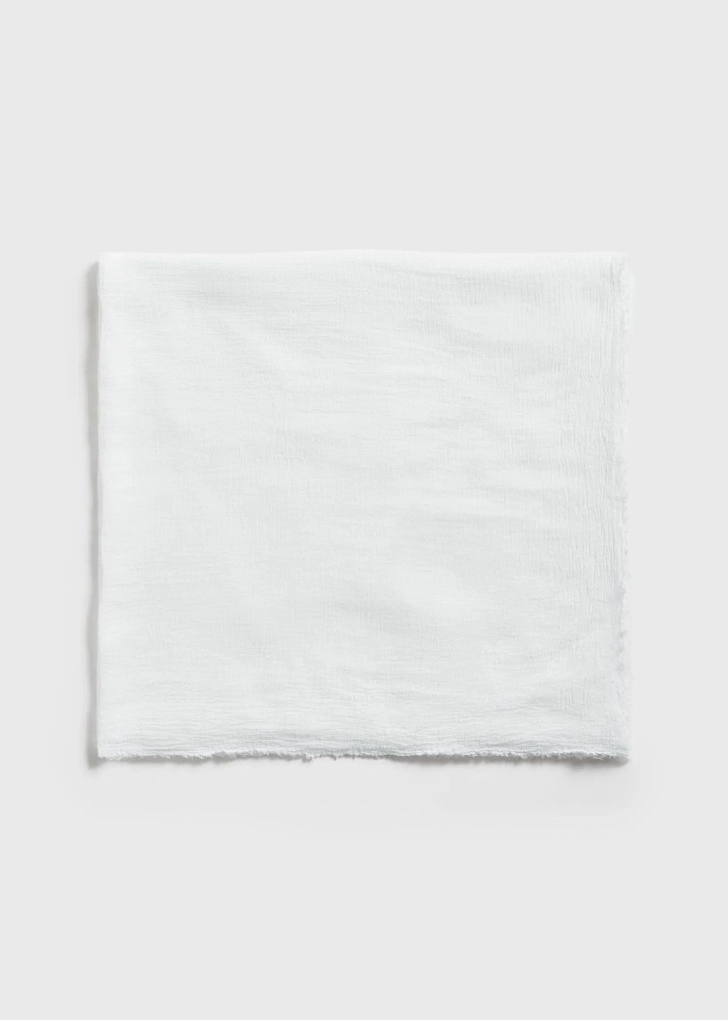 Crinkled scarf ecru