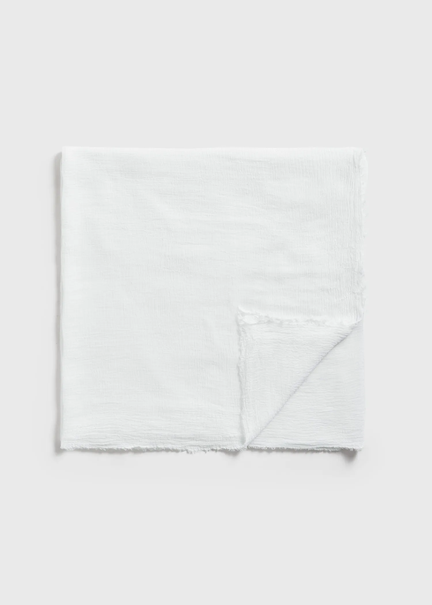 Crinkled scarf ecru