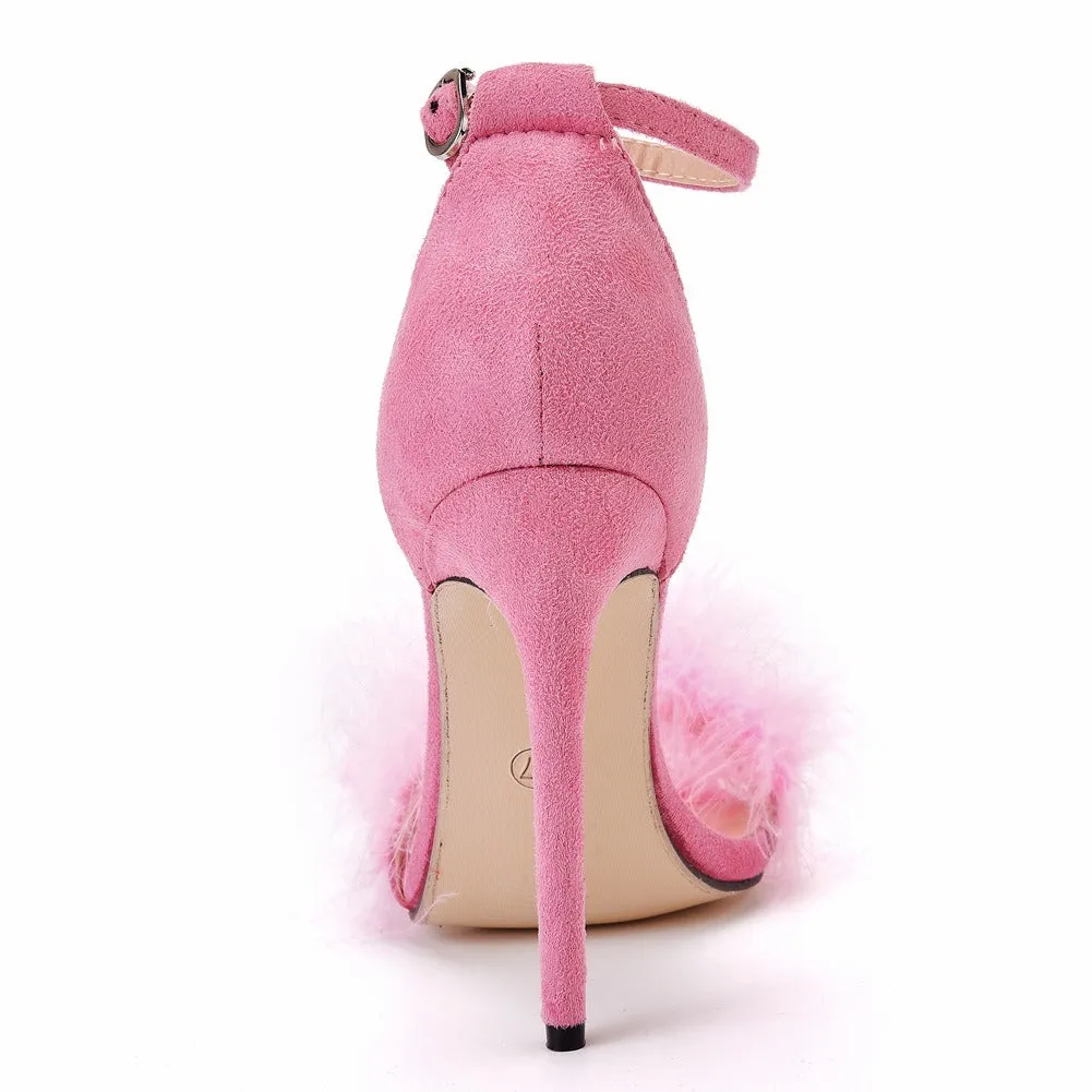 Crystal Sweet Feather Sandals