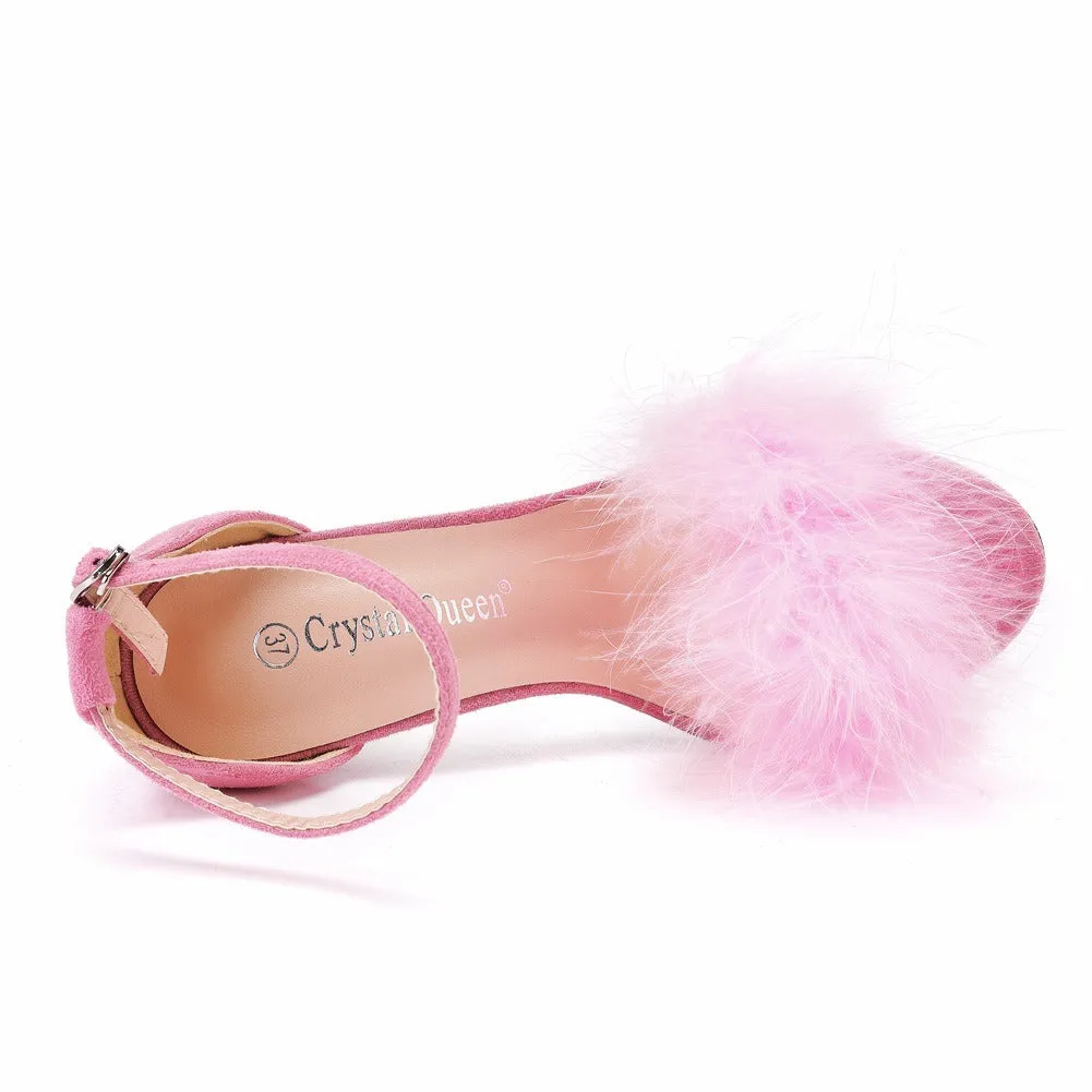 Crystal Sweet Feather Sandals