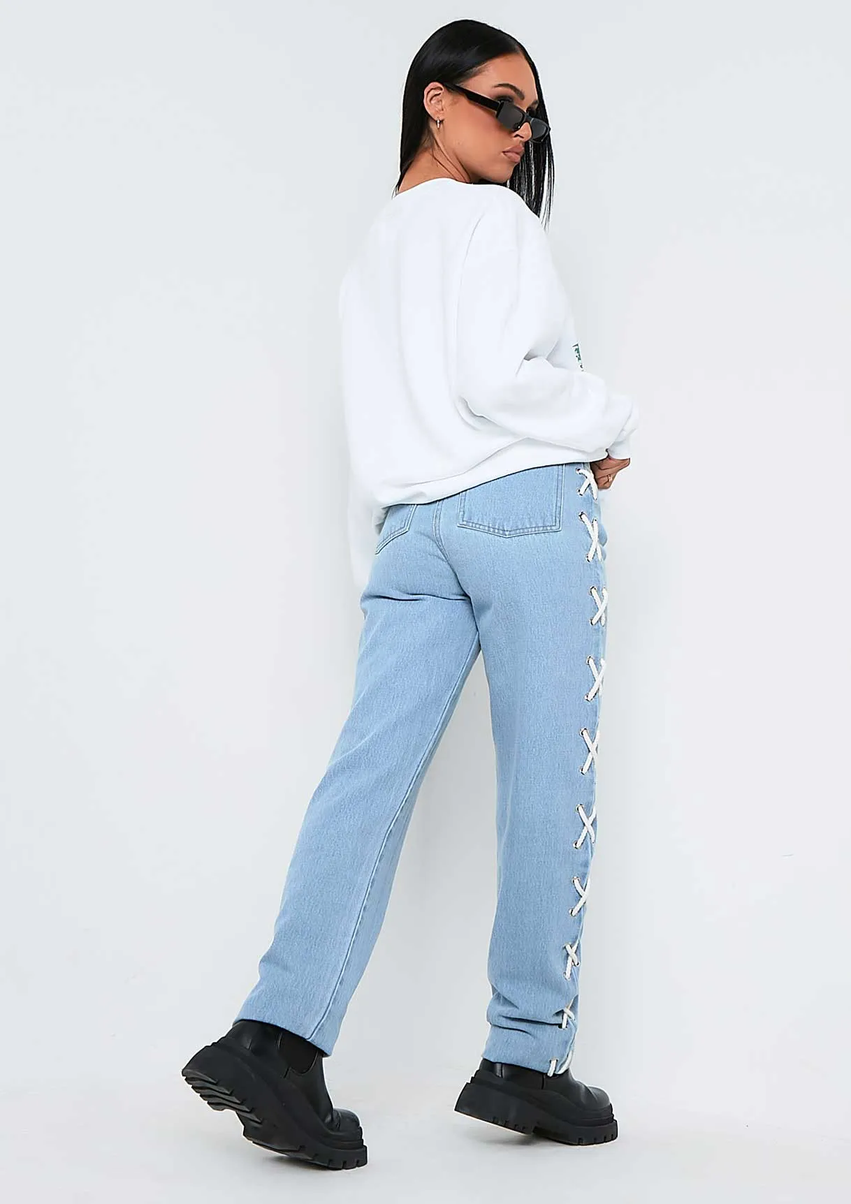 Dani White Green Car Graphic Sweatshirt