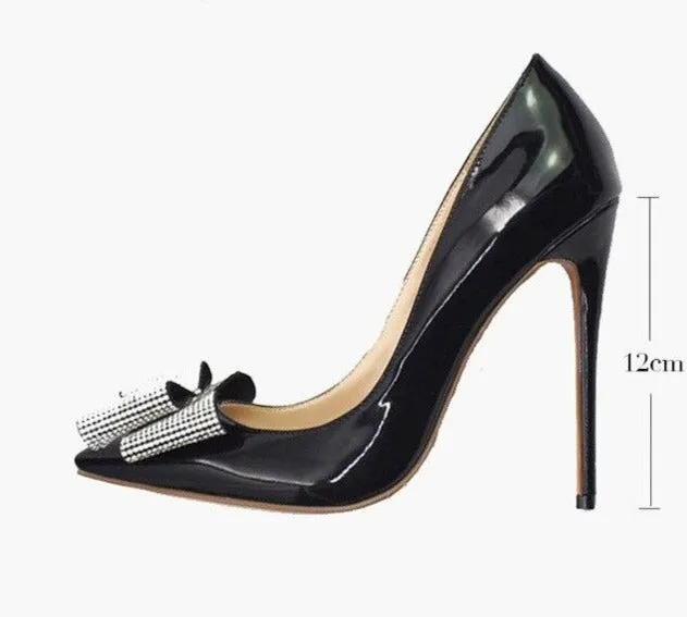 DONA Sexy High Heels with Crystals