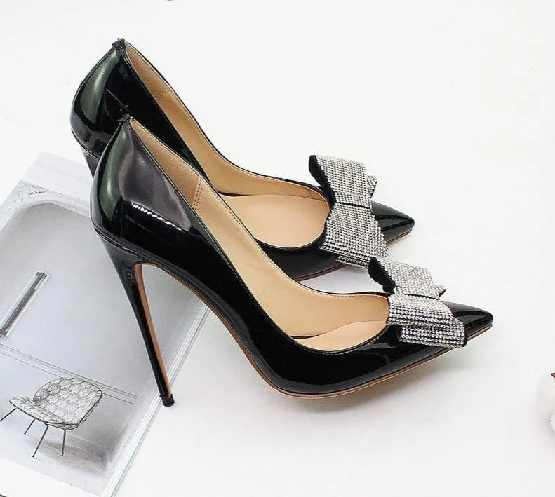 DONA Sexy High Heels with Crystals