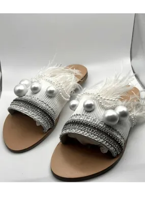 Elina Linardaki Natural Leather Sandals
