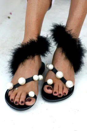 Elina Linardaki Shirley Black Sandals