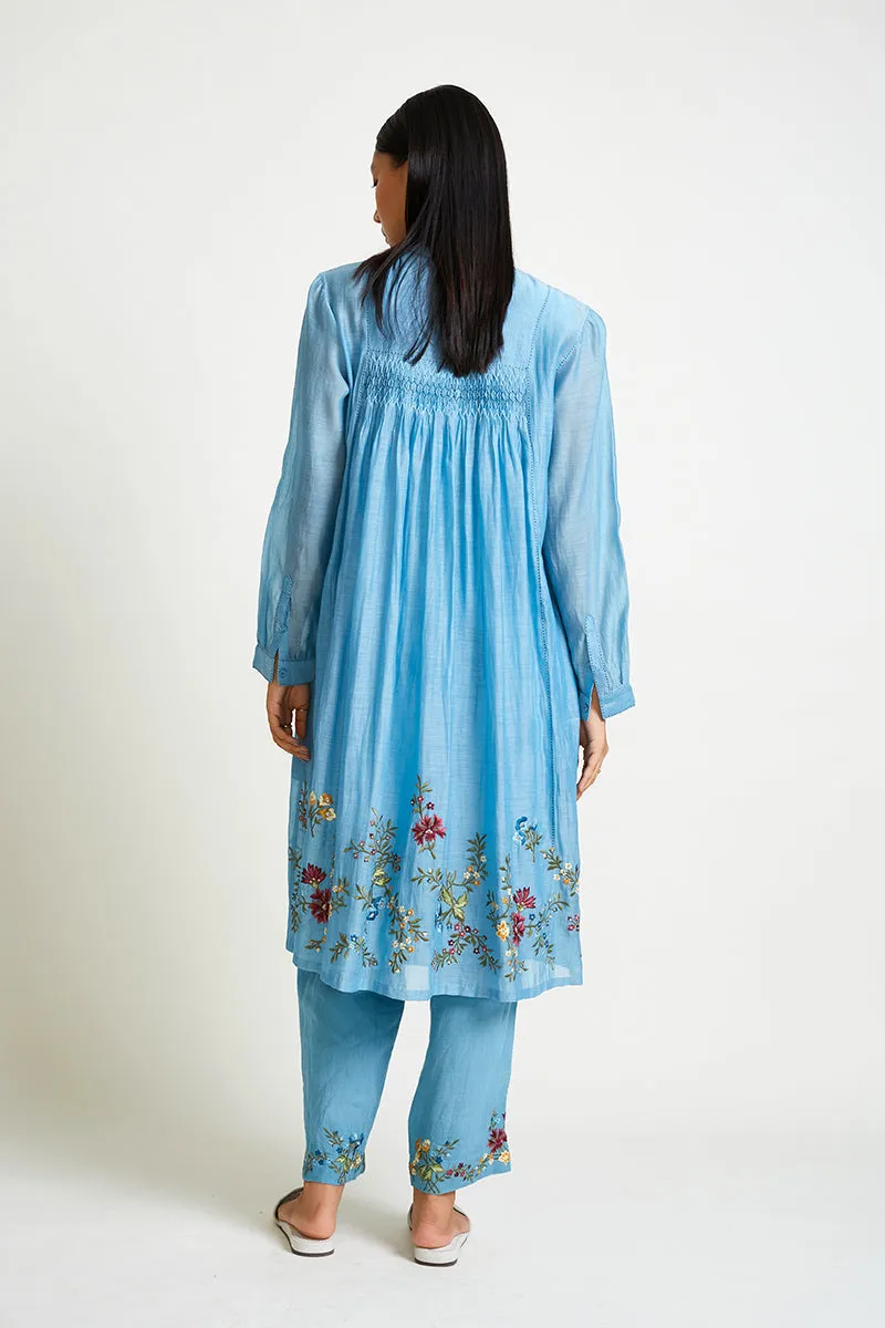 ERICA EMBROIDERED KURTA & PANT SET (2PCS)
