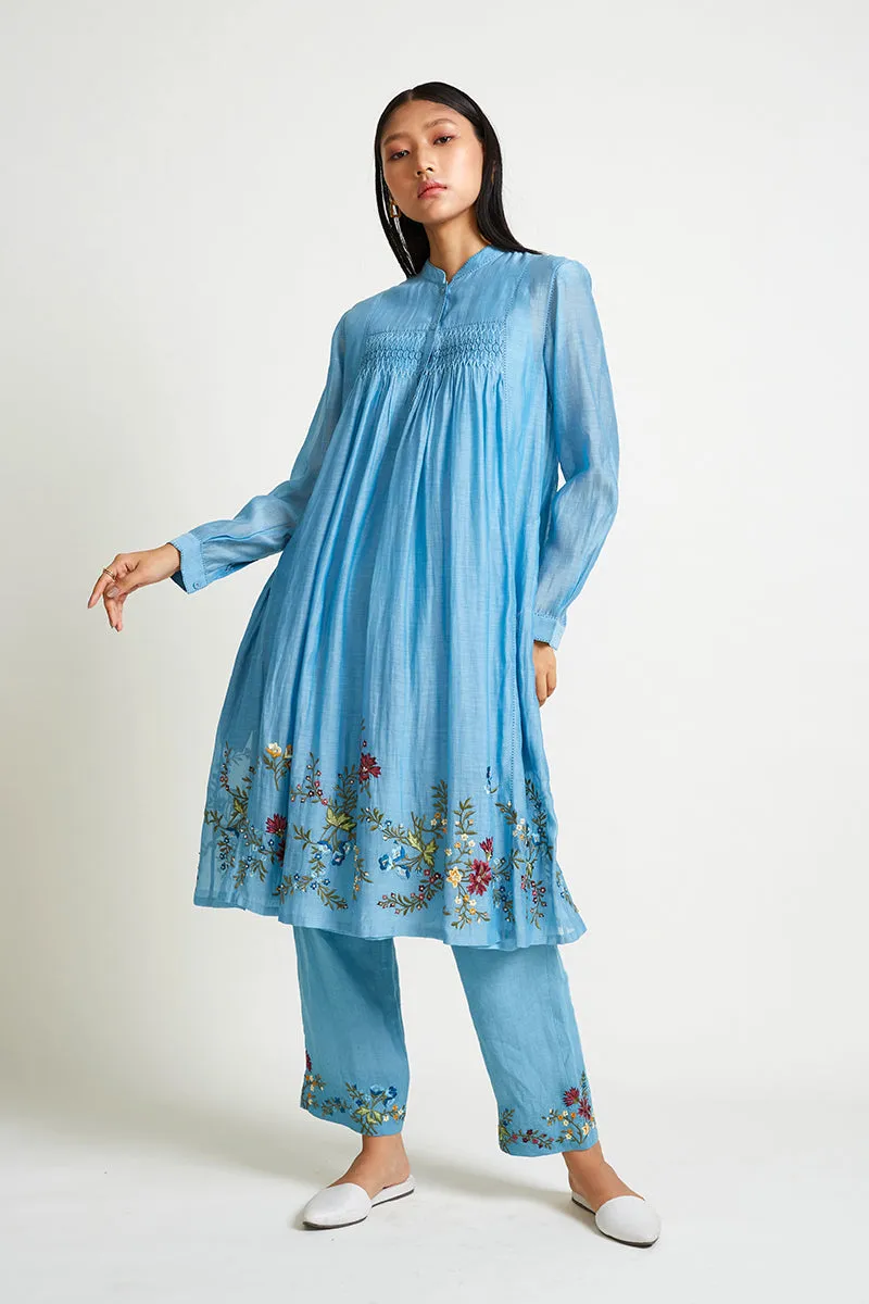 ERICA EMBROIDERED KURTA & PANT SET (2PCS)