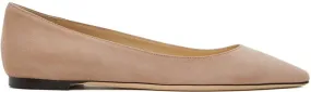 Jimmy Choo Pink Suede Romy Ballerina Flats