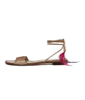 Lace Up Flat Sandals