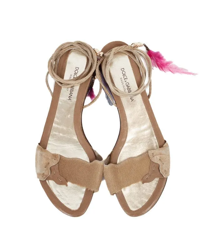 Lace Up Flat Sandals