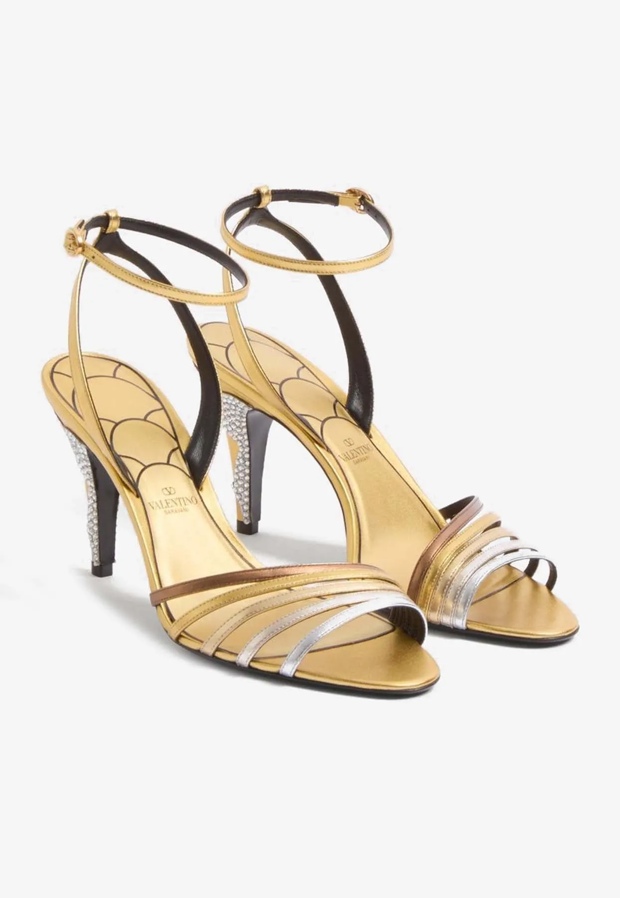 Ladycrush 85 Laminated Leather Sandals