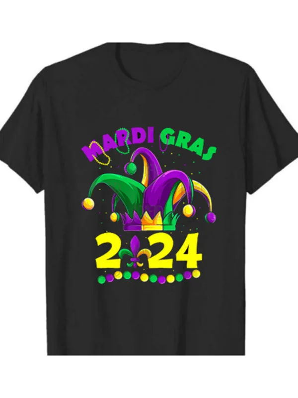 Makayla New Mask Letter Pattern Printed T-Shirt