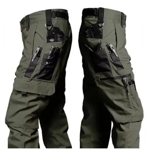 Men’s Multi-Pocket Wear-Resistant  Tactical Cargo Pants Trousers