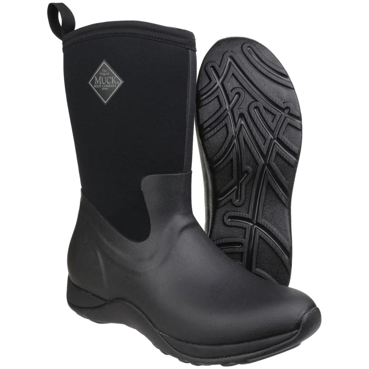 Muck Boots Black Arctic Weekend Pull On Wellington Boots
