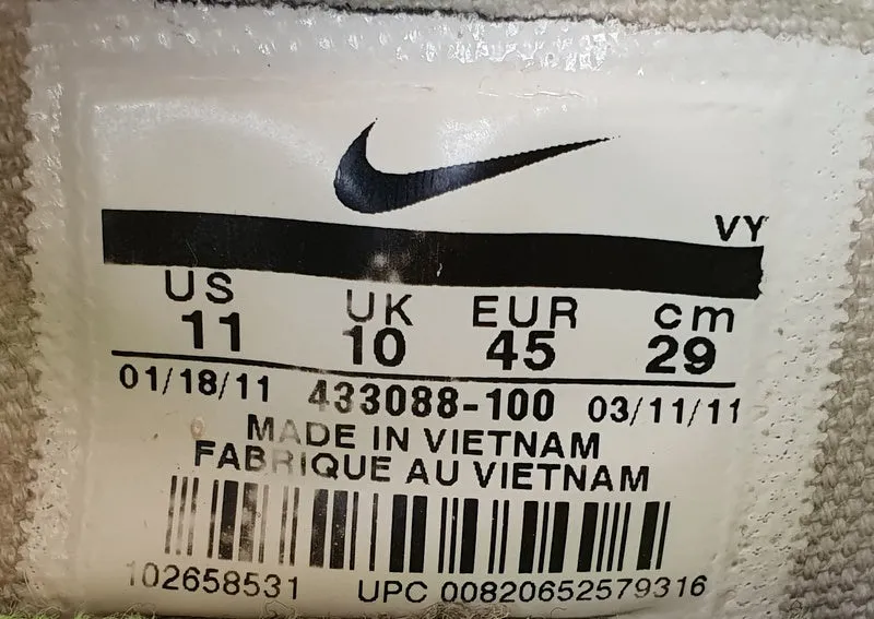 Nike 6.0 Braata Premium Low Leather Trainers UK10/US11/EU45 433088-100 White
