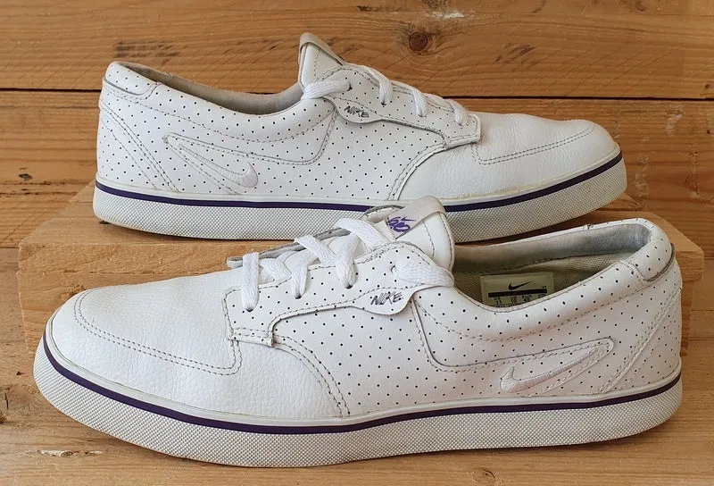 Nike 6.0 Braata Premium Low Leather Trainers UK10/US11/EU45 433088-100 White