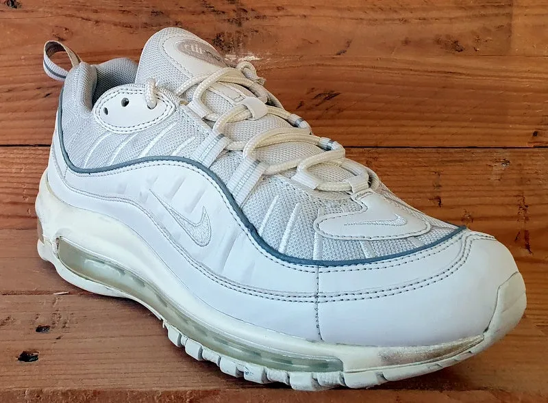Nike Air Max 98 Leather/Textile Trainers UK5.5/US8/EU39 AH6799-114 Triple White