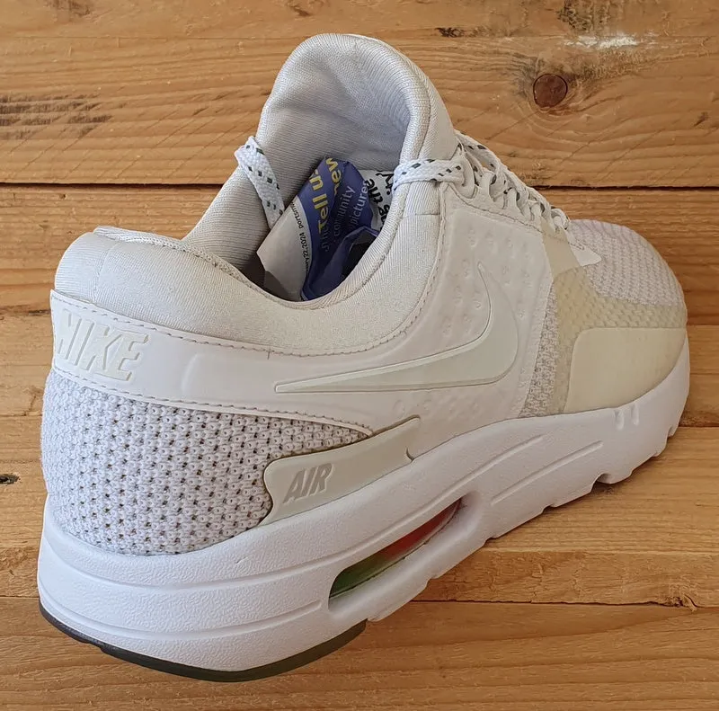Nike Air Max Zero Be True Low Textile Trainers UK7.5/US8.5/EU42 789695-101 White