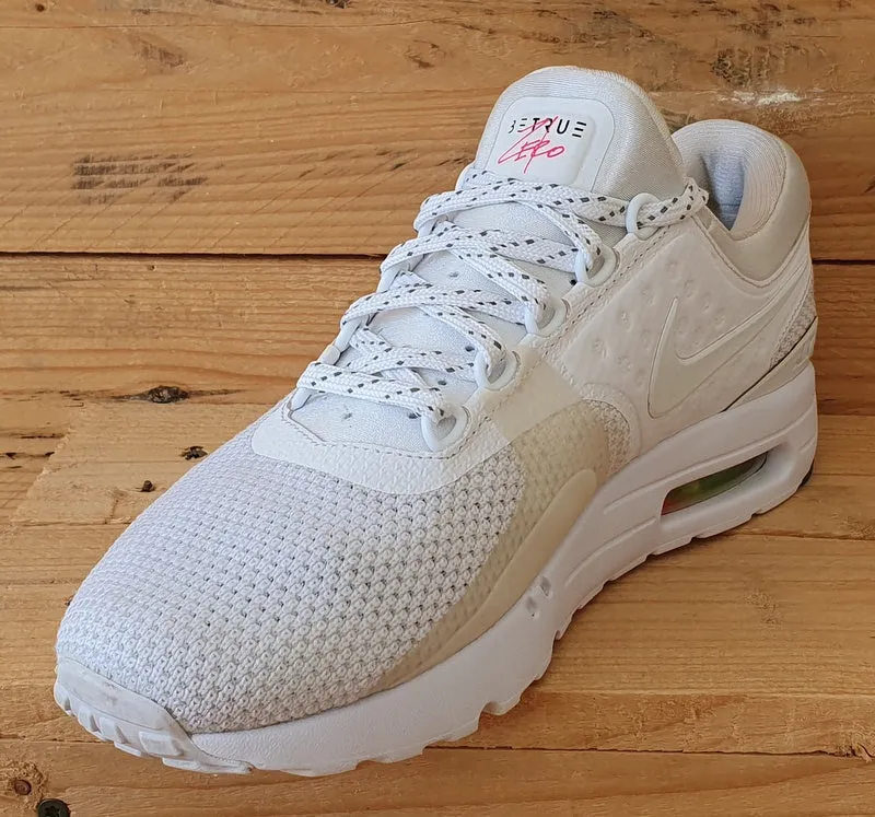 Nike Air Max Zero Be True Low Textile Trainers UK7.5/US8.5/EU42 789695-101 White