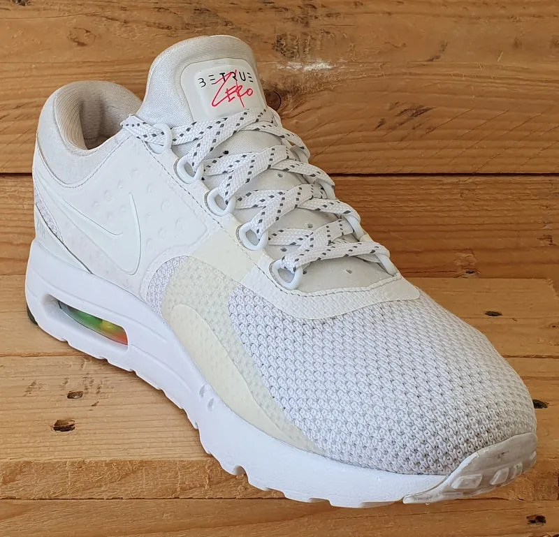 Nike Air Max Zero Be True Low Textile Trainers UK7.5/US8.5/EU42 789695-101 White