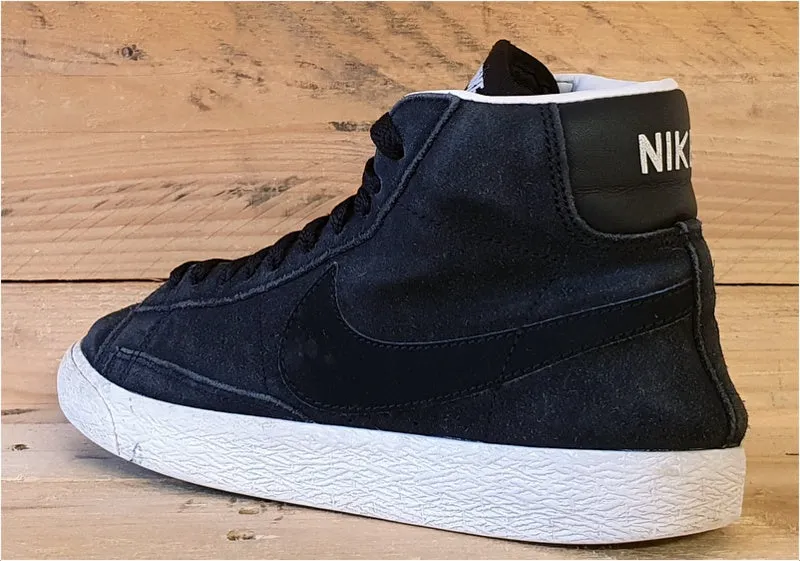 Nike Blazer Mid Suede Trainers UK4/US4.5Y/EU36.5 539929-004 Black/White