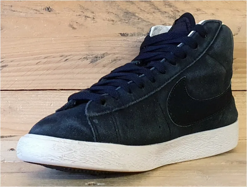 Nike Blazer Mid Suede Trainers UK4/US4.5Y/EU36.5 539929-004 Black/White