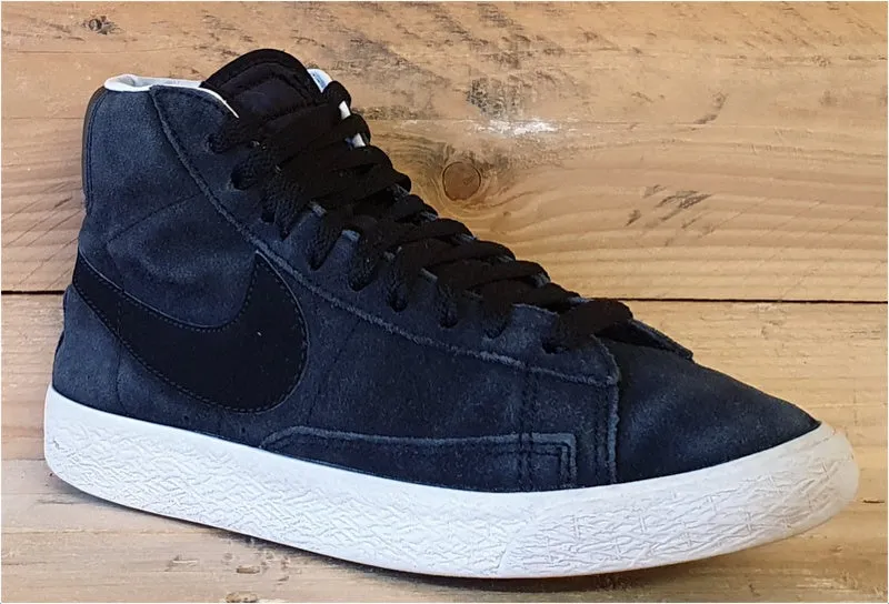Nike Blazer Mid Suede Trainers UK4/US4.5Y/EU36.5 539929-004 Black/White