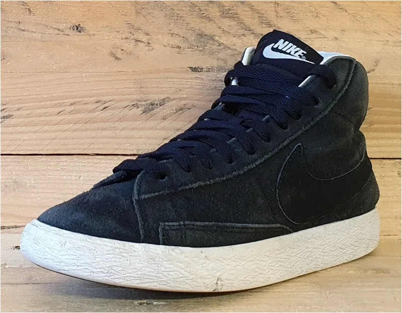 Nike Blazer Mid Suede Trainers UK4/US4.5Y/EU36.5 539929-004 Black/White