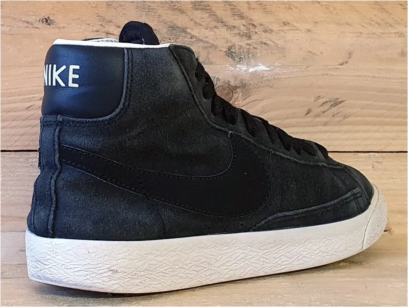 Nike Blazer Mid Suede Trainers UK4/US4.5Y/EU36.5 539929-004 Black/White