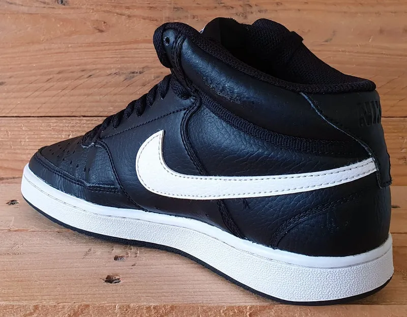 Nike Court Vision Mid Leather Trainers UK4/US6.5/EU37.5 CD5436-001 Black/White