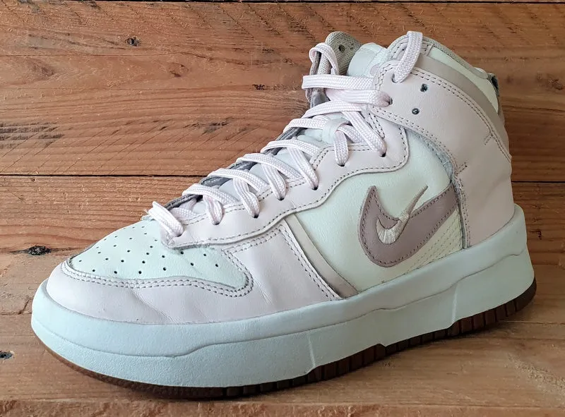 Nike Dunk High Up Leather Trainers UK6/US8.5/EU40 DH3718-102 Light Soft Pink