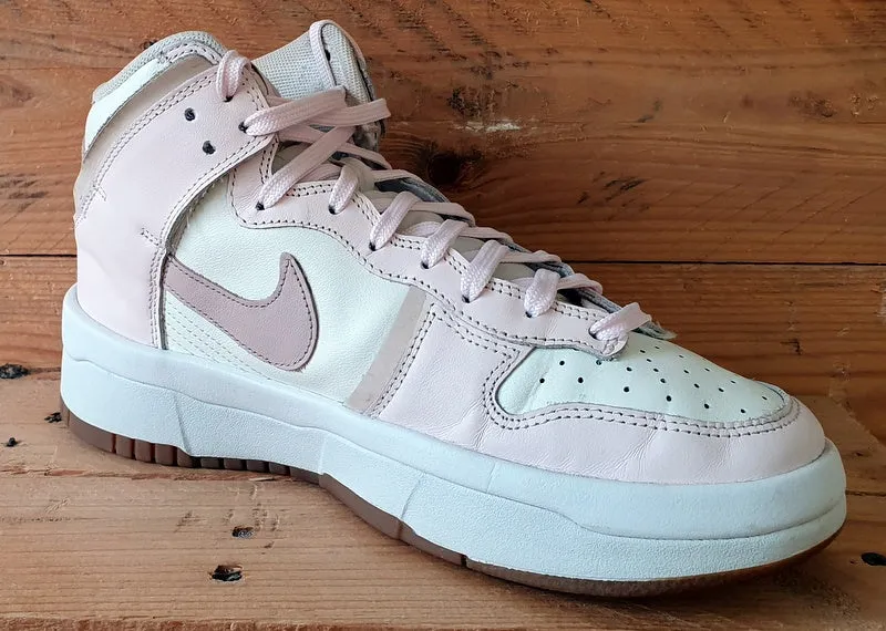Nike Dunk High Up Leather Trainers UK6/US8.5/EU40 DH3718-102 Light Soft Pink