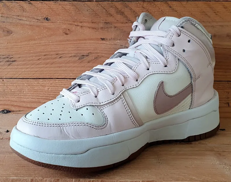 Nike Dunk High Up Leather Trainers UK6/US8.5/EU40 DH3718-102 Light Soft Pink