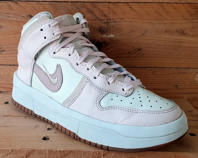 Nike Dunk High Up Leather Trainers UK6/US8.5/EU40 DH3718-102 Light Soft Pink