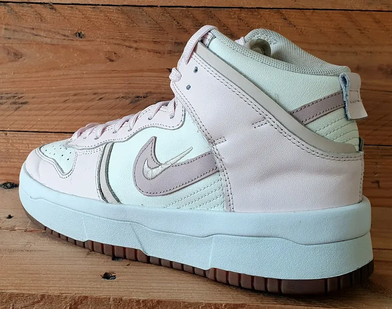 Nike Dunk High Up Leather Trainers UK6/US8.5/EU40 DH3718-102 Light Soft Pink