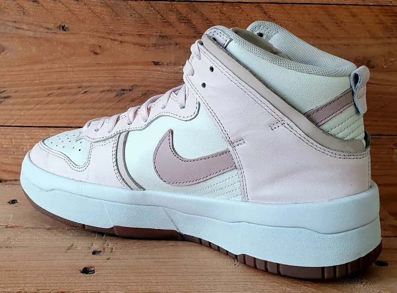 Nike Dunk High Up Leather Trainers UK6/US8.5/EU40 DH3718-102 Light Soft Pink