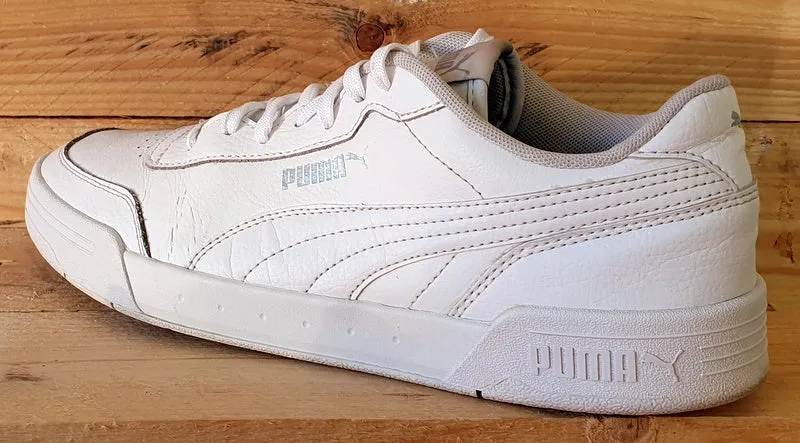 Puma Caracal Low Leather Trainers UK9/US10/EU43 369863-02 Triple White
