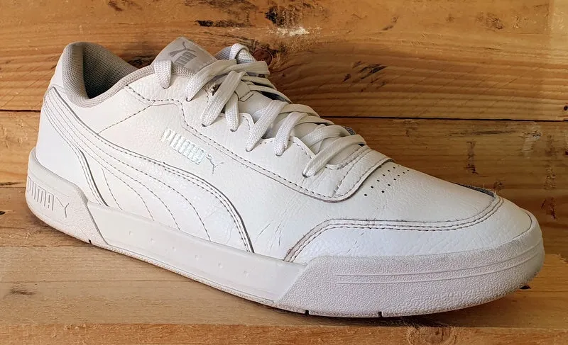 Puma Caracal Low Leather Trainers UK9/US10/EU43 369863-02 Triple White