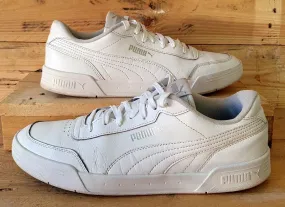 Puma Caracal Low Leather Trainers UK9/US10/EU43 369863-02 Triple White