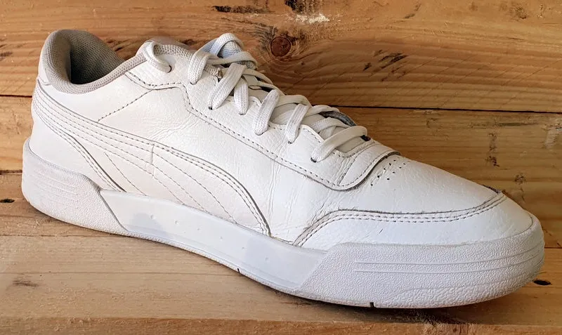 Puma Caracal Low Leather Trainers UK9/US10/EU43 369863-02 Triple White
