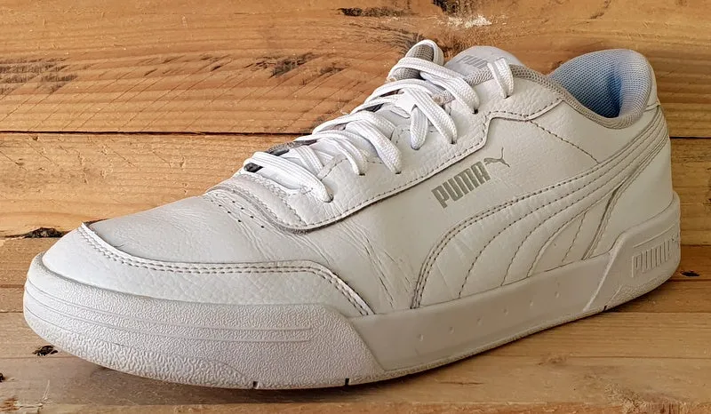 Puma Caracal Low Leather Trainers UK9/US10/EU43 369863-02 Triple White