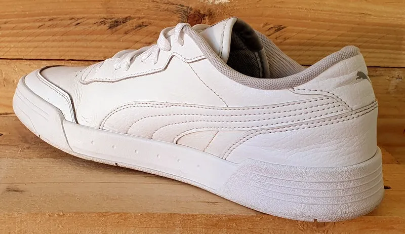 Puma Caracal Low Leather Trainers UK9/US10/EU43 369863-02 Triple White